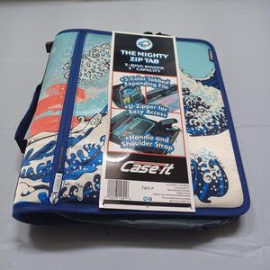 Case-it: The Mighty Zip Tab Ocean Blue